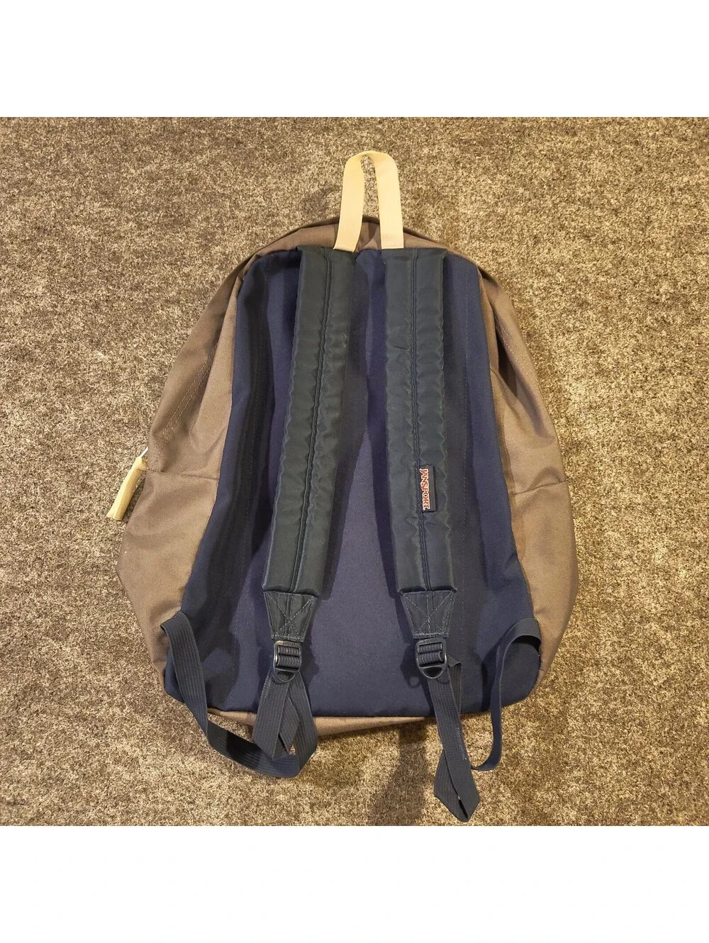 JanSport Gray Blue Colorblock Backpack School Bookbag Daypack